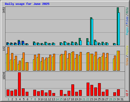 Daily usage for June 2025