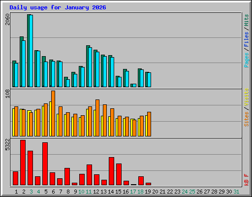 Daily usage for January 2026